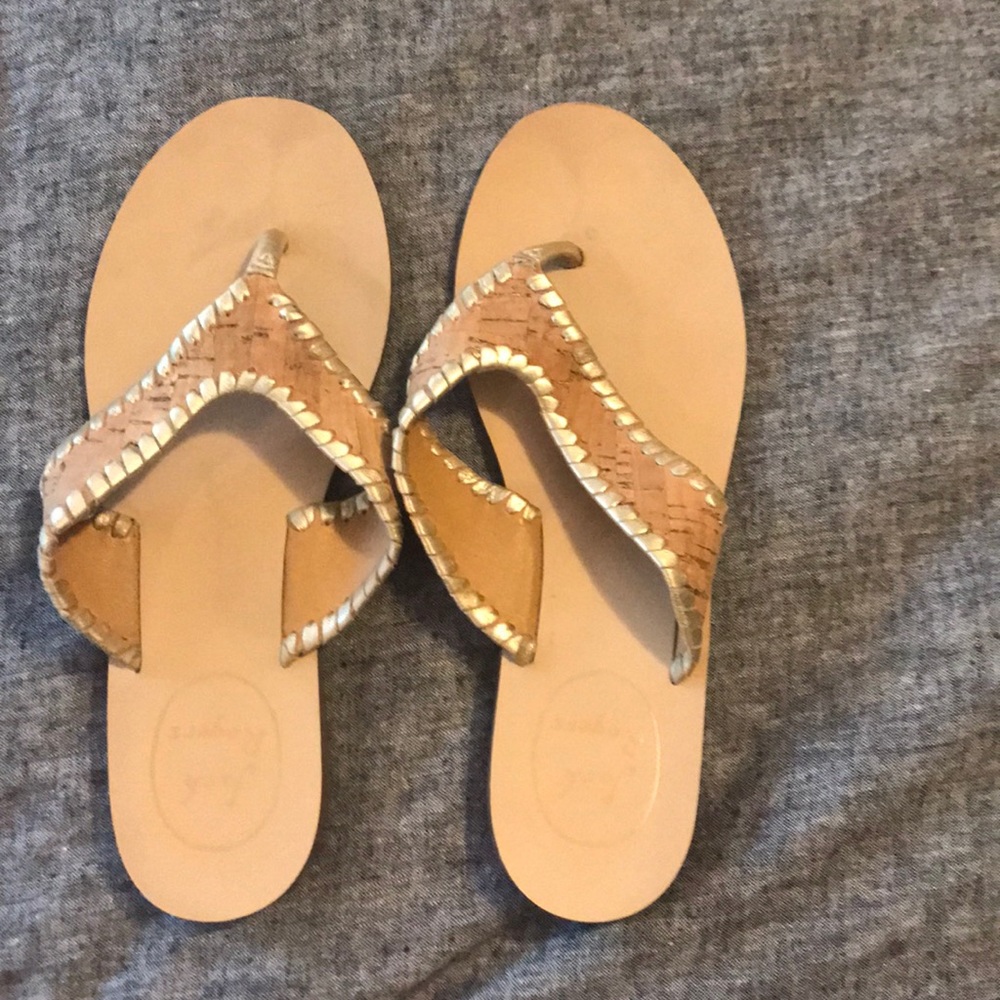 *Final markdown* Jack Rogers, gold and cork